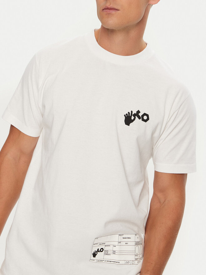 Off-White Off-White Camiseta OMAA027T22JER0010110 Blanco Regular Fit