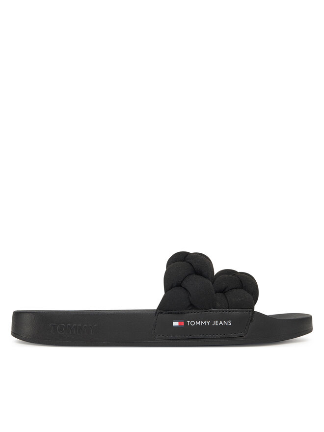 Tommy Jeans Παντόφλες Tommy Jeans Tjw Braided Slide EN0EN02764 Μαύρο