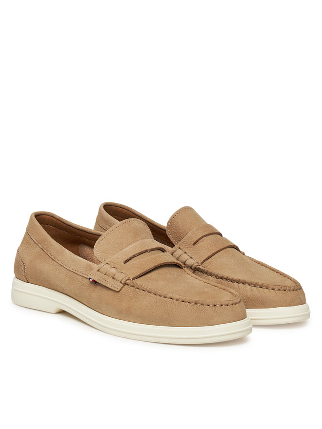 Tommy Hilfiger Μοκασίνια Tommy Hilfiger Nubuck P Loafer FM0FM05350 Μπεζ