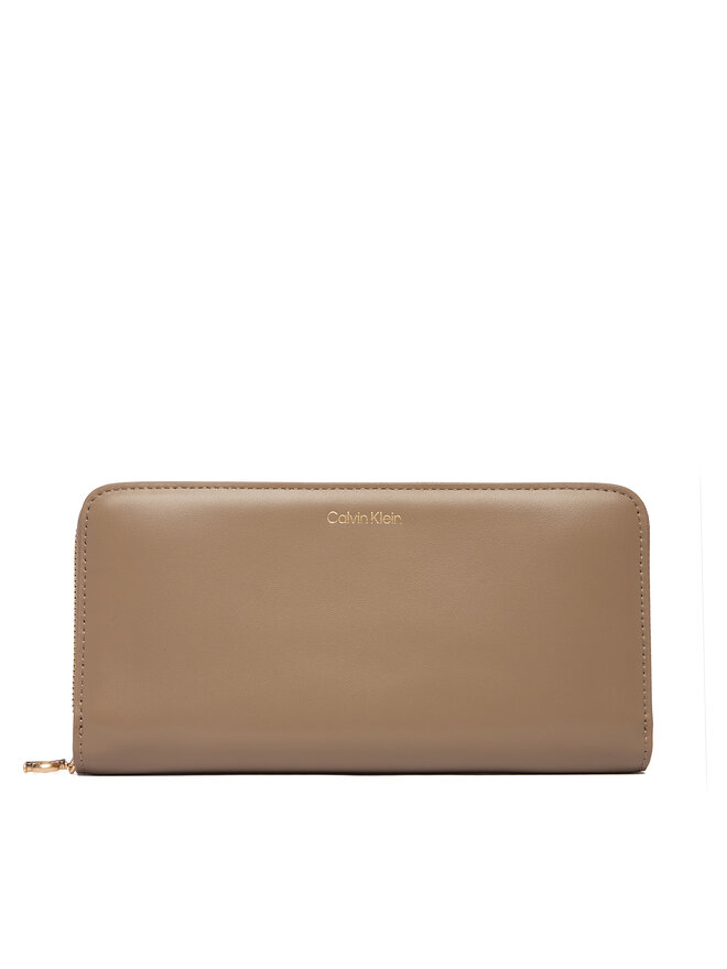 Calvin Klein Geldbörse Calvin Klein Ck Large Zip Around LV04F1093G Beige