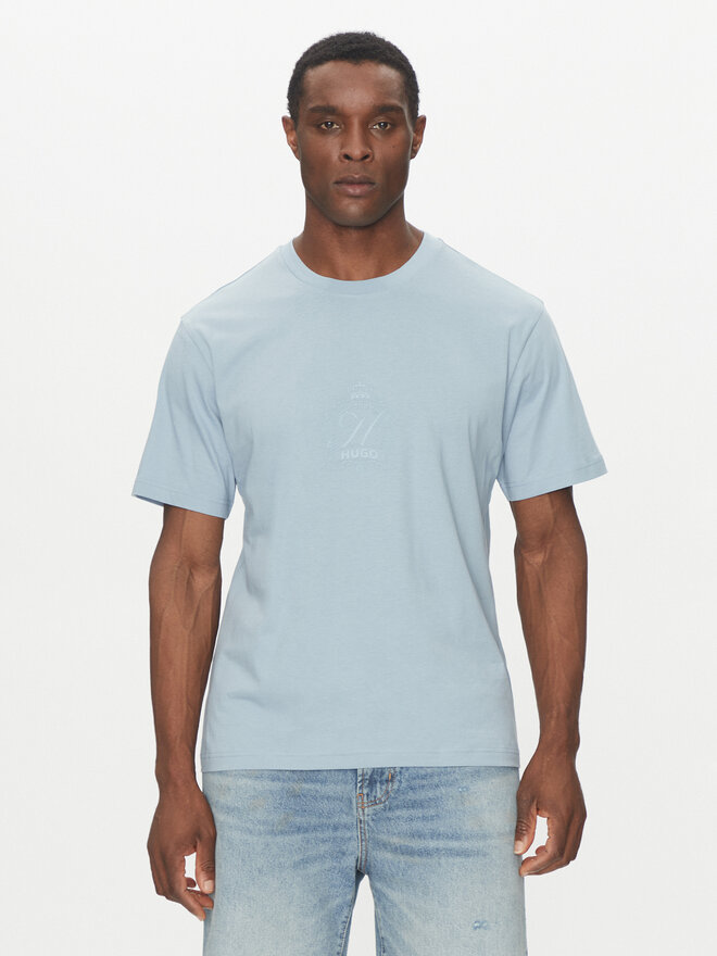 HUGO HUGO Футболка 50538246 Блакитний Regular Fit