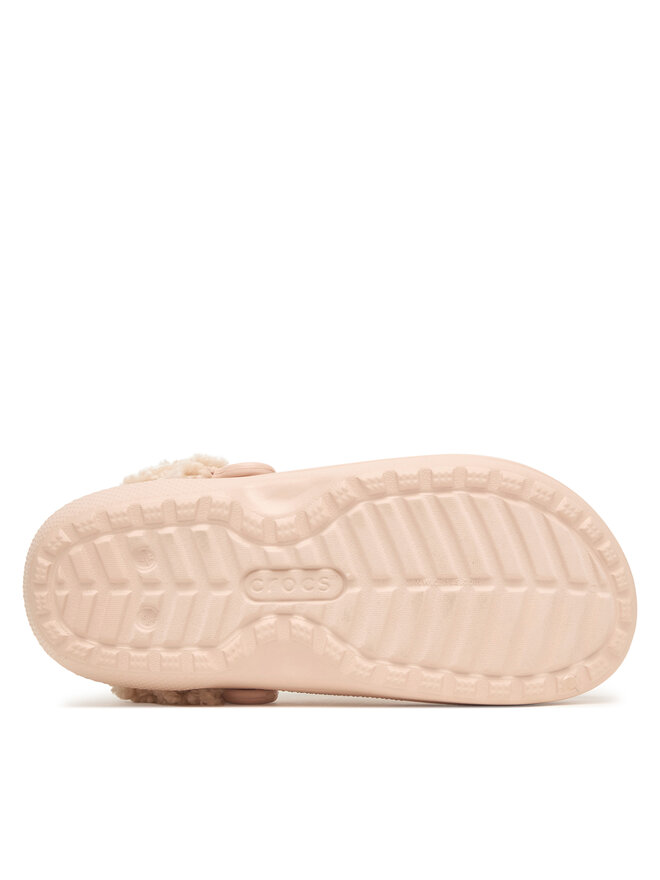 Crocs Pantoletten Crocs Classic Fleece Lined Clog Quartz 211396 Rosa