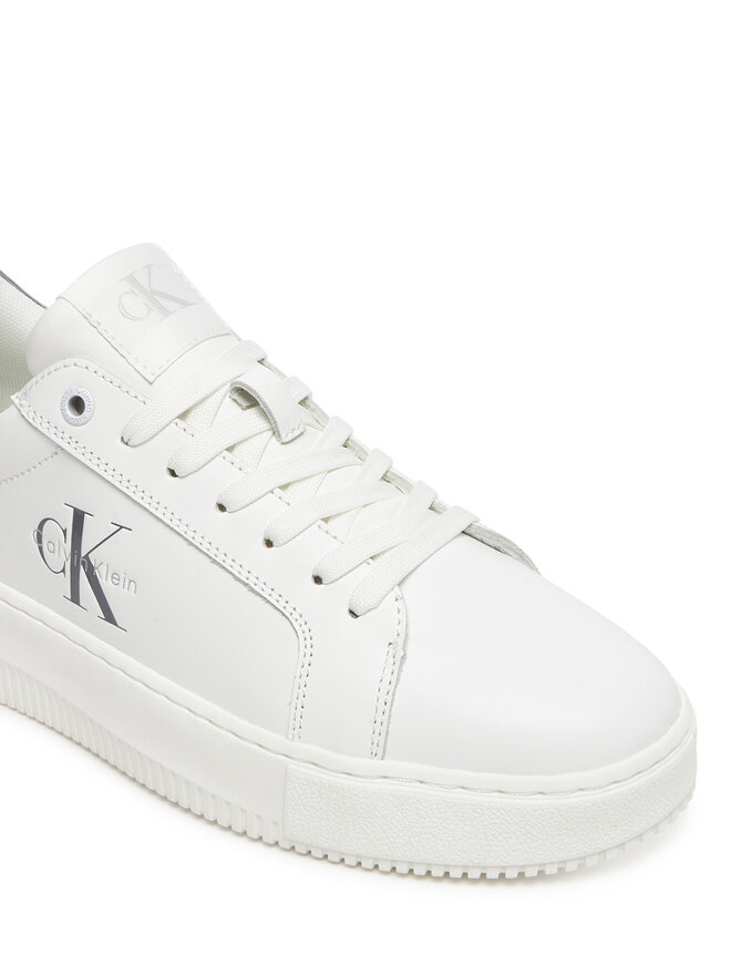 Calvin Klein Jeans Sportcipők Calvin Klein Jeans Chunky Cupsole Lth Silver YW0YW01876 Fehér