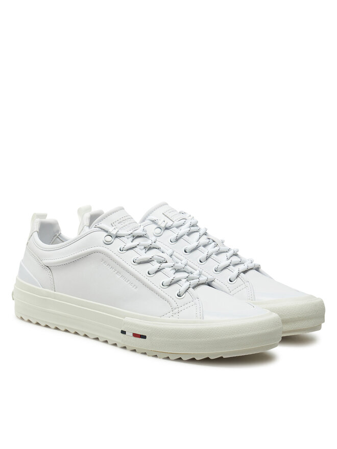 Tommy Hilfiger Снікерcи Tommy Hilfiger Th Hi Vulc Cleat Low Lth FM0FM05452 Білий