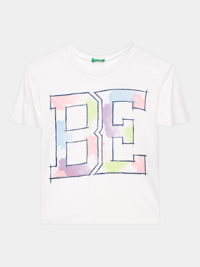 United Colors Of Benetton United Colors Of Benetton Póló 398BC10BY Fehér Regular Fit