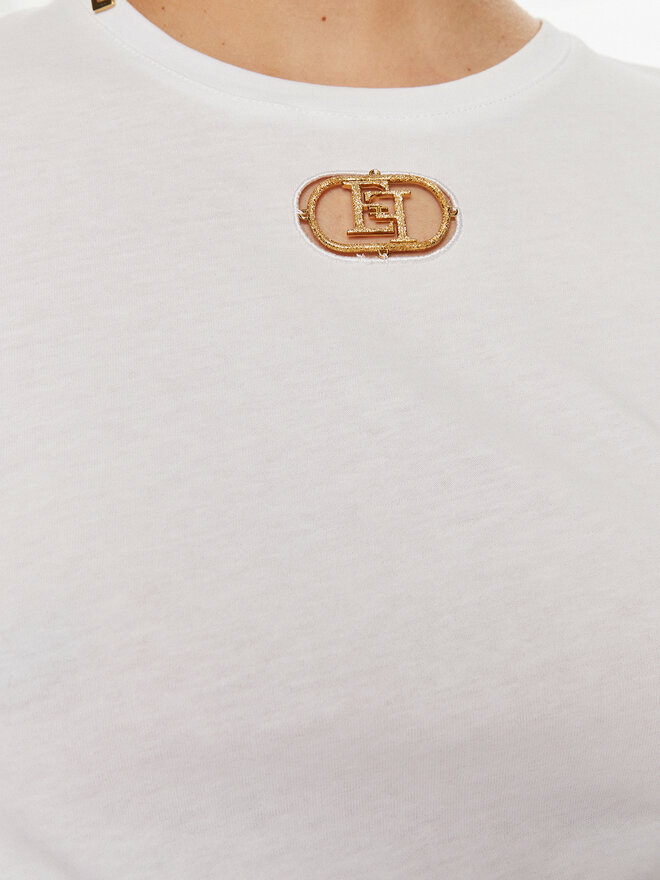 Elisabetta Franchi Elisabetta Franchi Camiseta MA-52N-41E2-V180 Blanco Regular Fit