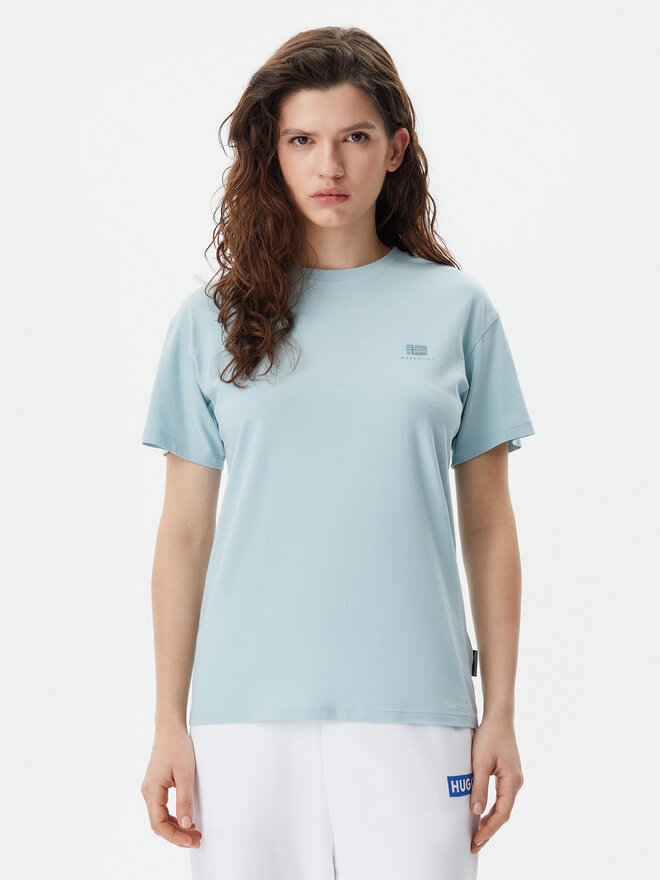 Napapijri Napapijri T-shirt S-Nina NP0A4H87 Svijetloplava Regular Fit