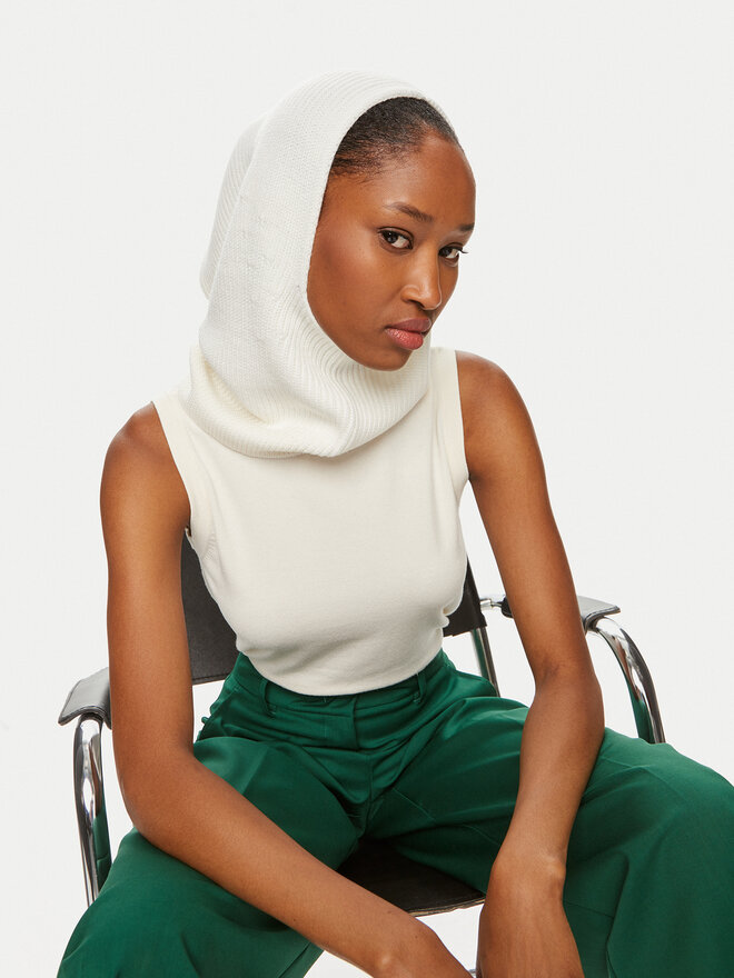 Max Mara Leisure Шапка маска Max Mara Leisure Carmela 2426576028 Бял