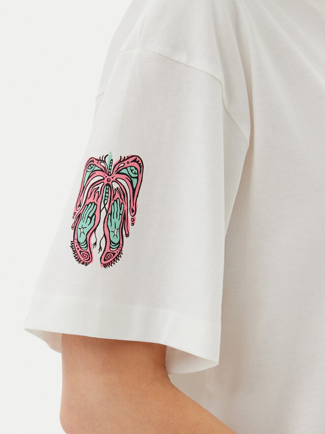 Volcom Volcom Marškinėliai Alix 3 B3512507 Balta Oversize