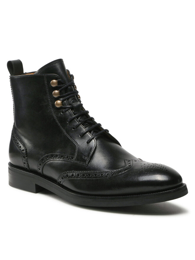 Lord Premium Čižmy Lord Premium Boots Brogues 5601 Čierna