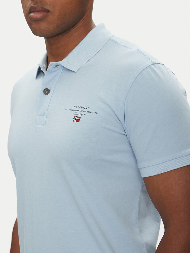 Napapijri Napapijri Polo Elbas NP0A4GB4 Svijetloplava Regular Fit