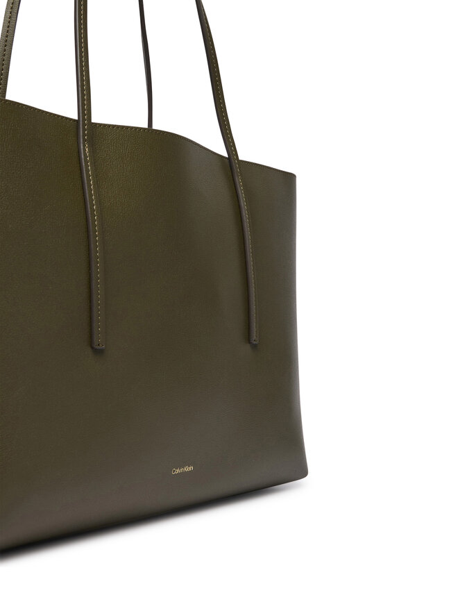 Calvin Klein Handtasche Calvin Klein Foil Logo Tote W/Pouch LV04F3274G Dunkelgrün