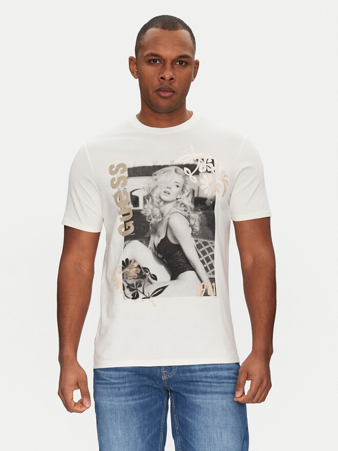 Guess Guess Marškinėliai M5GI33 KBW41 Balta Classic Fit
