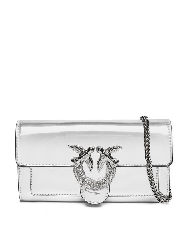 PINKO Kabelka PINKO Love One Wallet C AI 24-25 PLTT 100062 A1JD Stříbrná