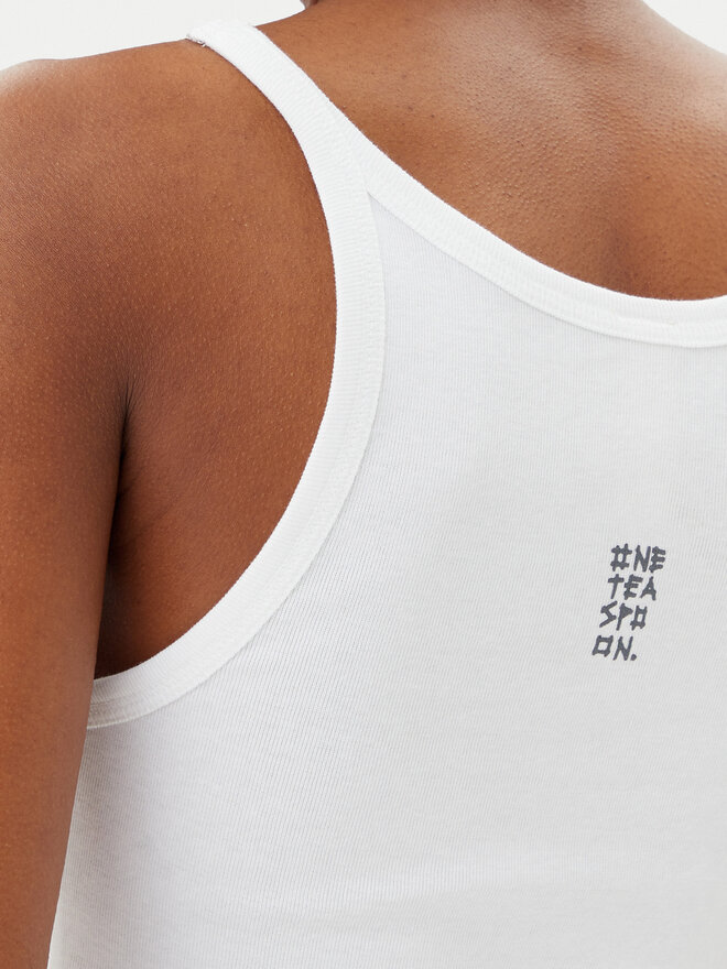 One Teaspoon One Teaspoon Τοπ Fine 26605 Λευκό Slim Fit