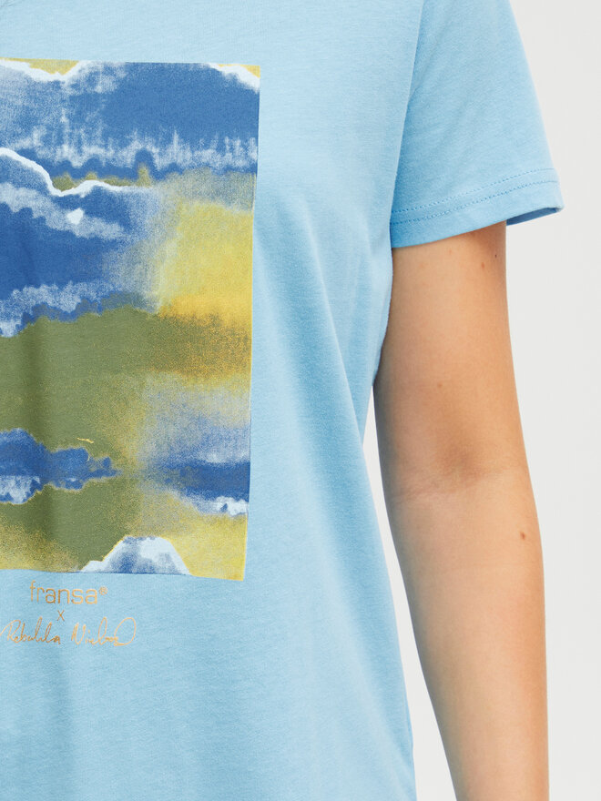 Fransa Fransa T-Shirt 20612765 Μπλε Regular Fit