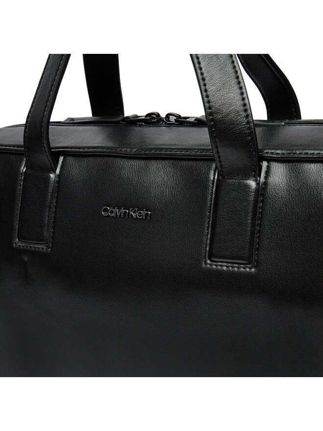 Calvin Klein Torba za laptop Calvin Klein Line Quilt Pu Laptop Bag K50K511876 Crna