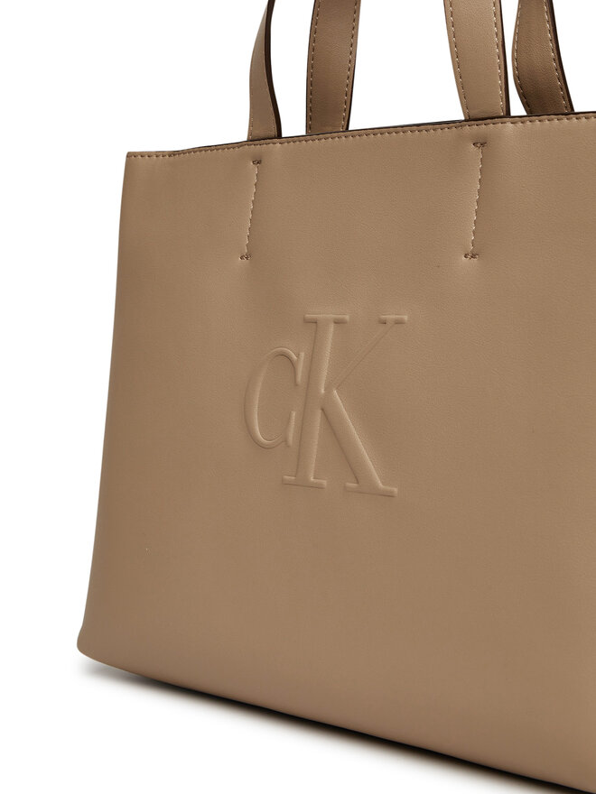 Calvin Klein Jeans Ročna torba Calvin Klein Jeans Sculpted Mini Ew Tote LV04K3111G Bež