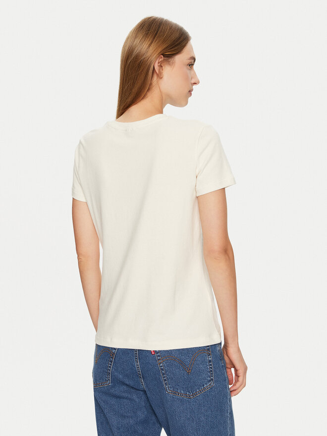 Guess Guess Marškinėliai V4BI04 KCBF1 Écru Slim Fit