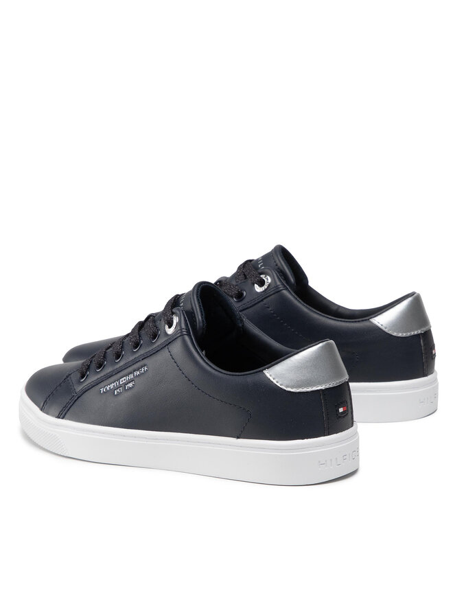 Tommy Hilfiger Сникърси Tommy Hilfiger Th Shiny Laces Sneaker FW0FW06147 Тъмносин