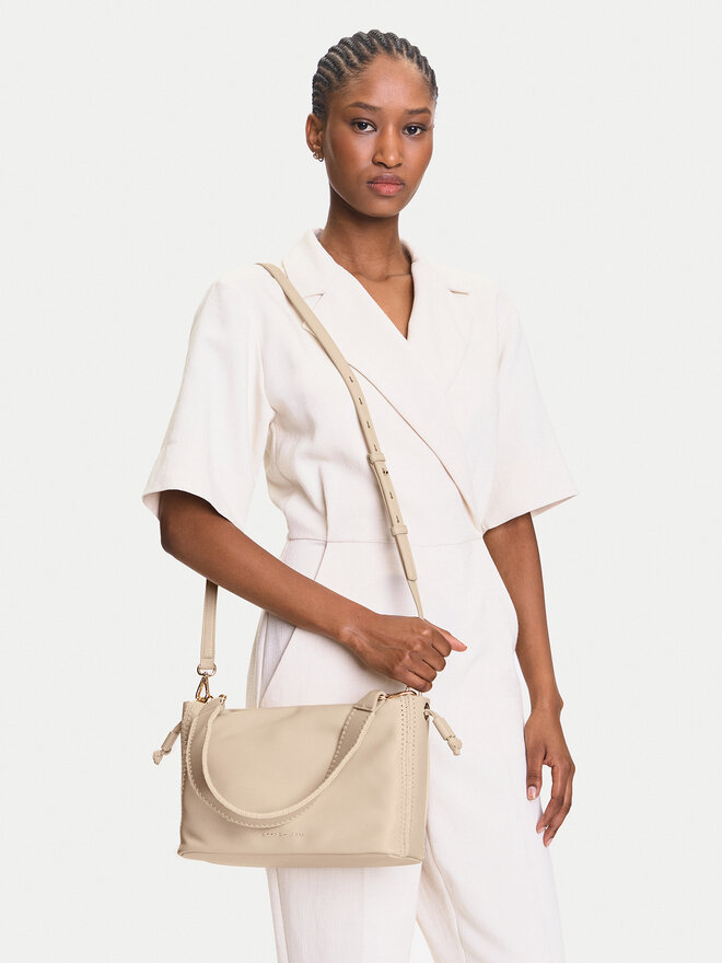 Tommy Hilfiger Kabelka Tommy Hilfiger Th Soft Summer Mini Bucket AW0AW17541 Béžová