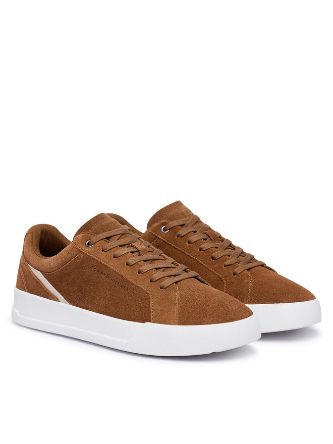 Tommy Hilfiger Sneakers Tommy Hilfiger Th Court Premium Suede FM0FM05880 Braun
