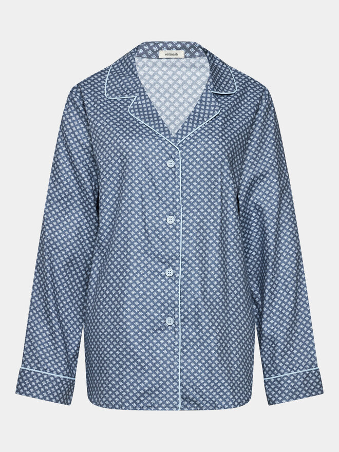 Selmark Selmark Pijama Corbatera P7376 Azul Regular Fit