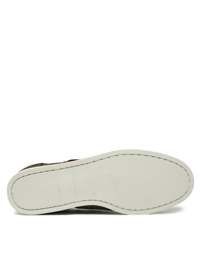 Tommy Hilfiger Pusbačiai Tommy Hilfiger Th Boat Shoe Core Suede FM0FM05387 Žalia
