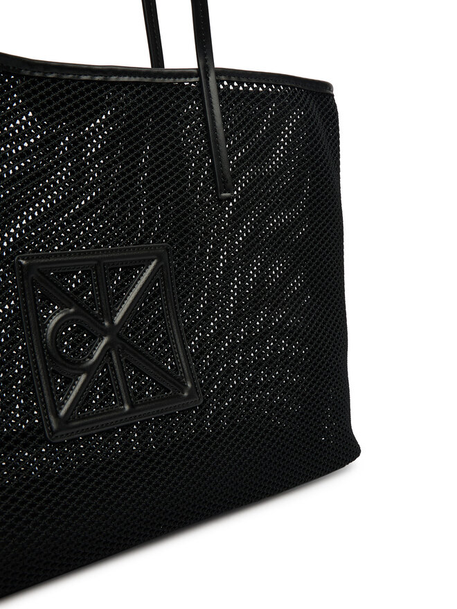 Calvin Klein Handtasche Calvin Klein Emblem Mesh Tote LV04F3380G Schwarz