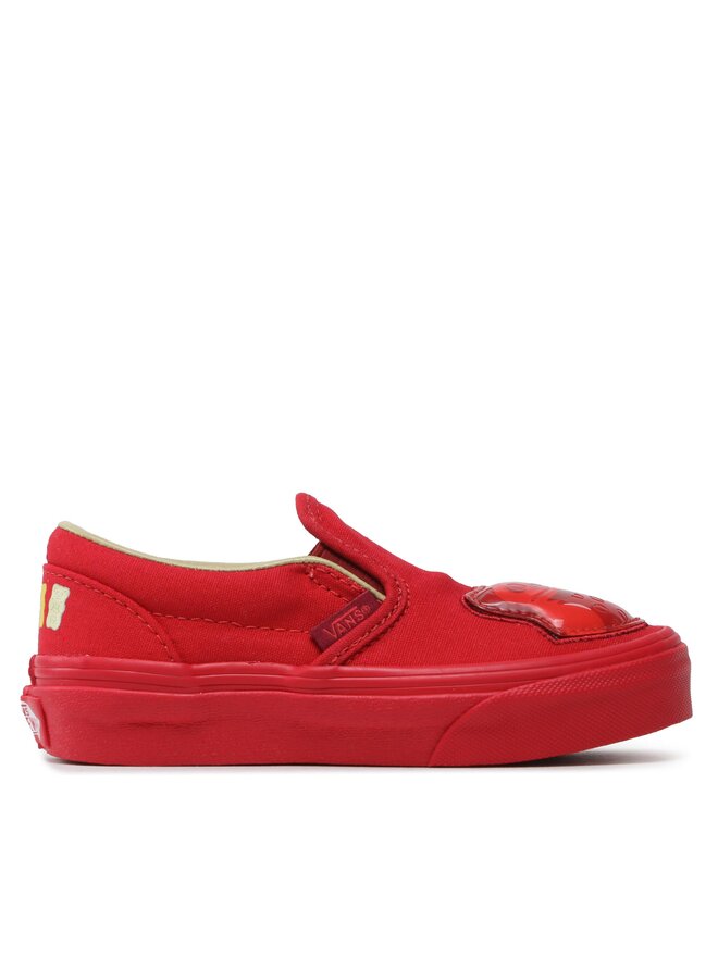All red vans slip ons deals