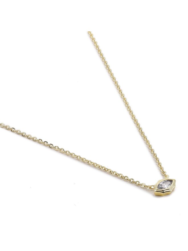 Luv AJ Набір з 2 ланцюжків Luv AJ Stellar Bezel Charm Necklace Set HOL22-N-SBCN-G Золотий