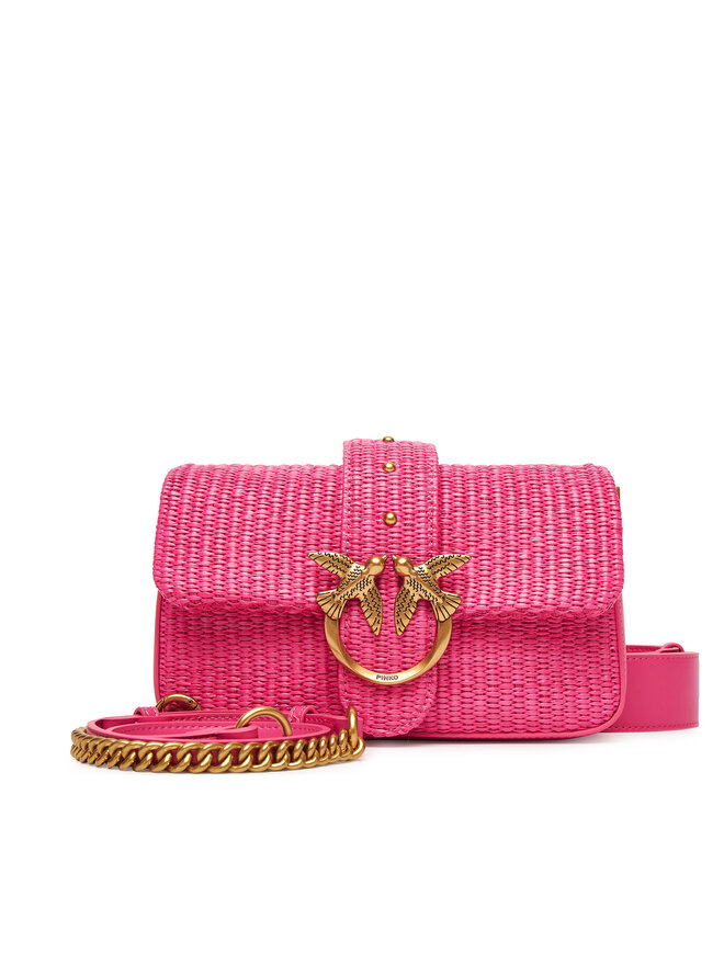 PINKO Handtasche PINKO Love One Mini Slouchy Fl PE 25 PLTT 104340 A2CF Rosa