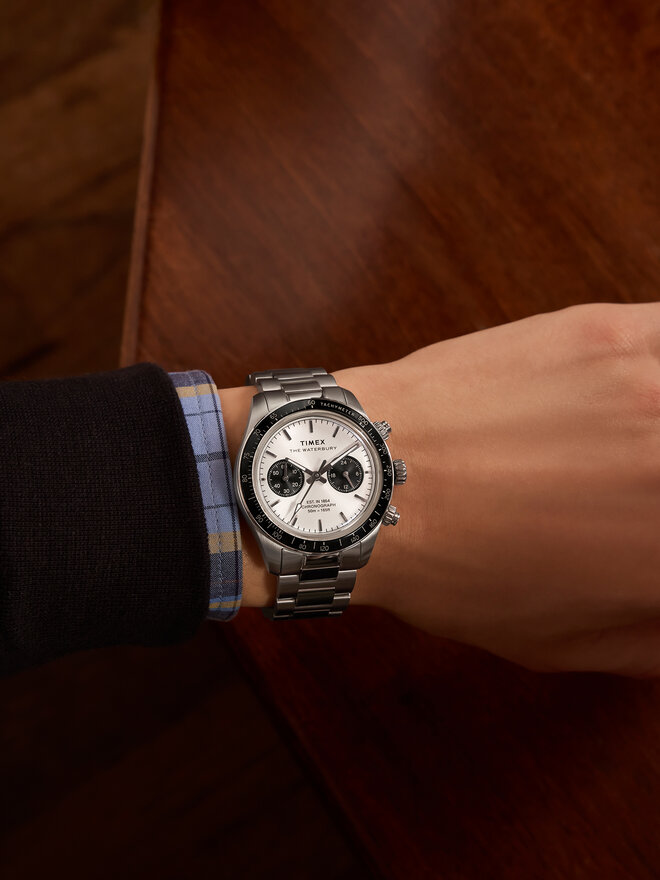 Timex Часовник Timex Waterbury TW2Y19200 Черен