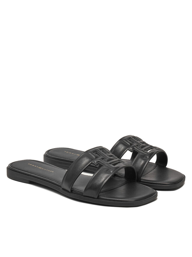 Tommy Hilfiger Šľapky Tommy Hilfiger Th Logo Strap Mule FW0FW08671 Čierna