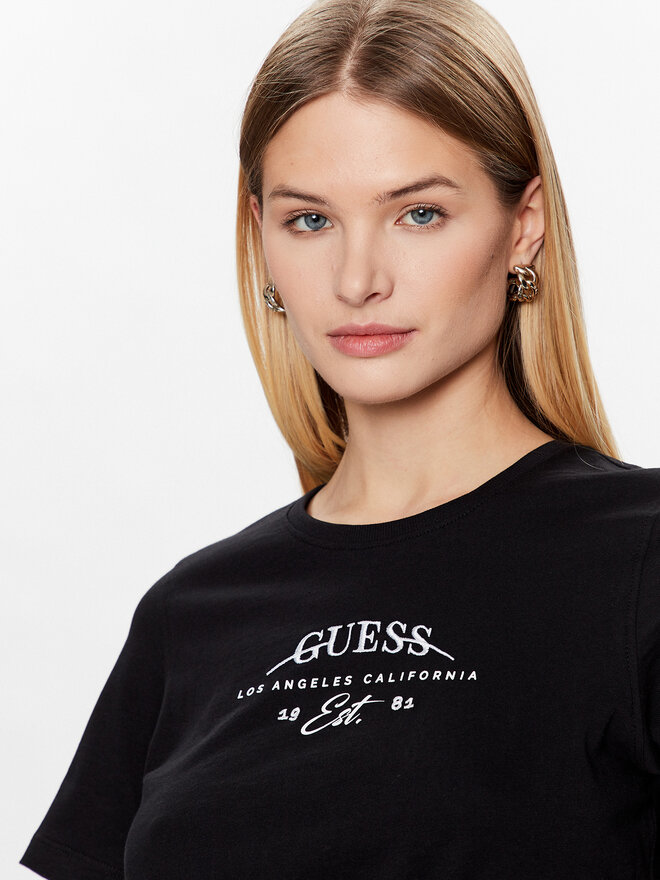 Guess Guess T-Shirt Piercing W3GI23 JA914 Schwarz Boxy Fit