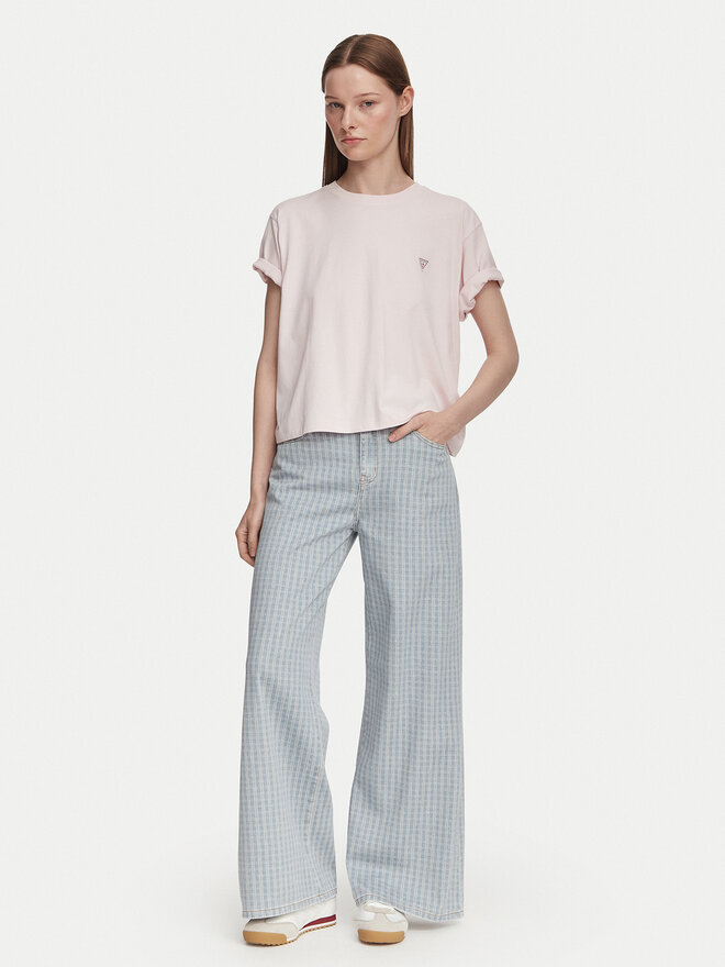 Guess Jeans Guess Jeans Футболка W4YI05 K8HM0 Світло-рожевий Boxy Fit