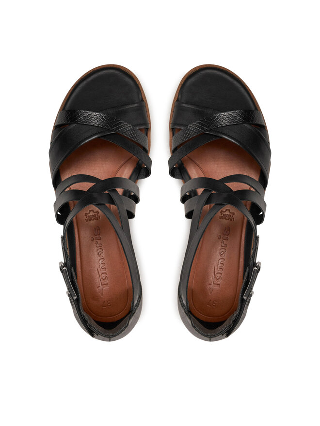 Tamaris 1-28205-42 - Sandales compensées - black/noir