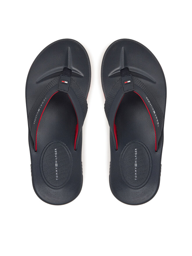 Tommy Hilfiger Japonki Tommy Hilfiger Molded Hilfiger Beach Sandal FM0FM05361 Granatowy