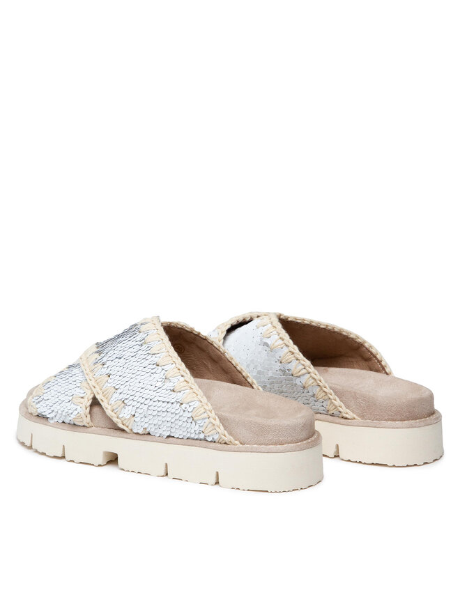 Mou Nazouváky Mou Criss Cross Bio Bio Sandal Plain SW461000G Bílá