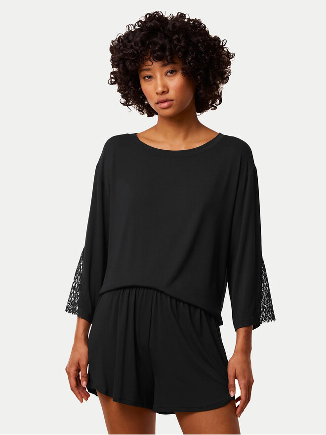 Triumph Triumph Pižamos šortai Aura Spotlight 10221415 Juoda Relaxed Fit