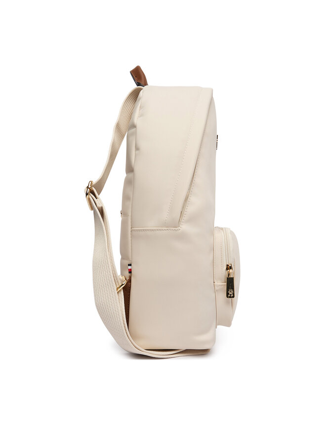 Tommy Hilfiger Rucksack Tommy Hilfiger Popette Dome Backpack AW0AW17939 Écru