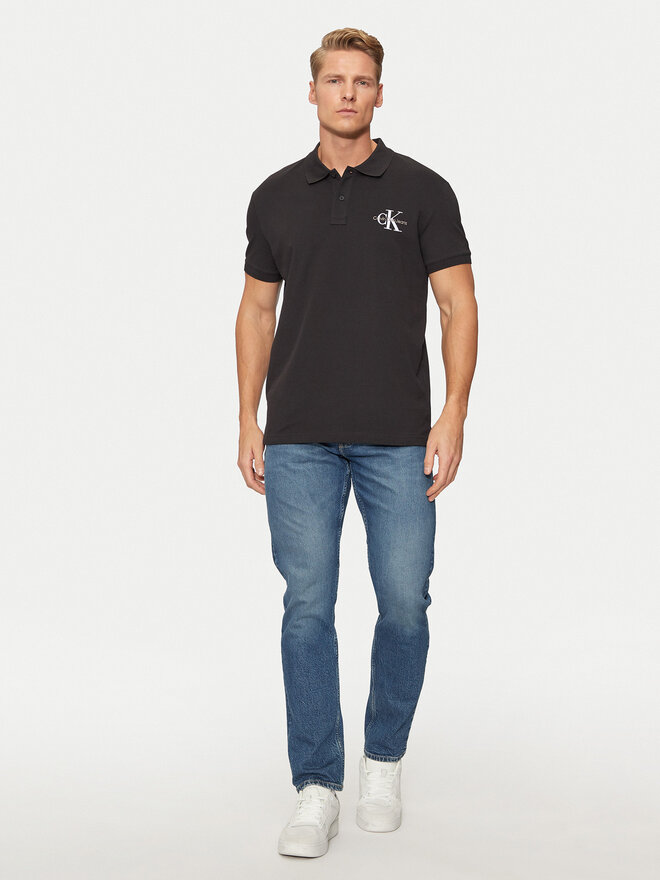 Calvin Klein Jeans Calvin Klein Jeans Poloshirt Monologo J30J325664 Schwarz Regular Fit