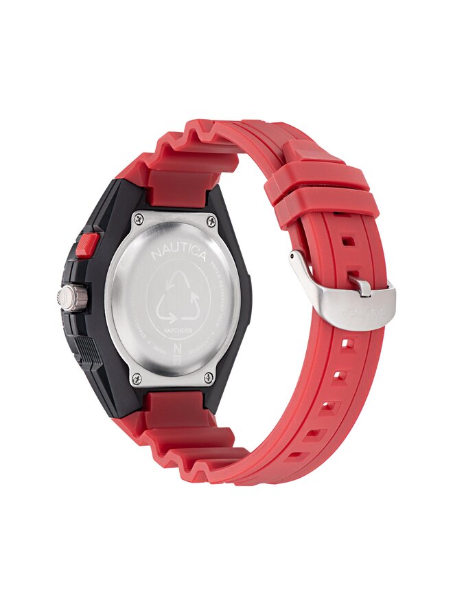 Nautica Ročna ura Nautica NAPCNS406 Rdeča