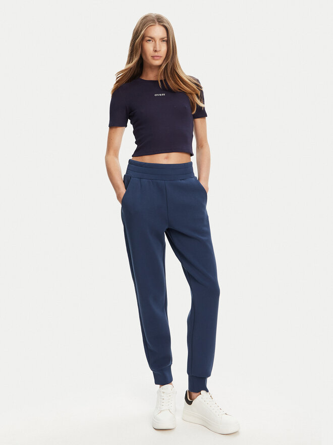 Guess Guess Marškinėliai V5YP08 K8RT2 Tamsiai mėlyna Slim Fit
