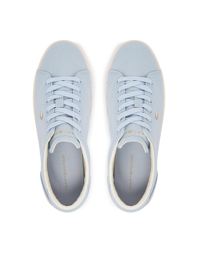 Tommy Hilfiger Sneakers aus Stoff Tommy Hilfiger Th Low Profile Vulc Canvas FW0FW09102 Himmelblau
