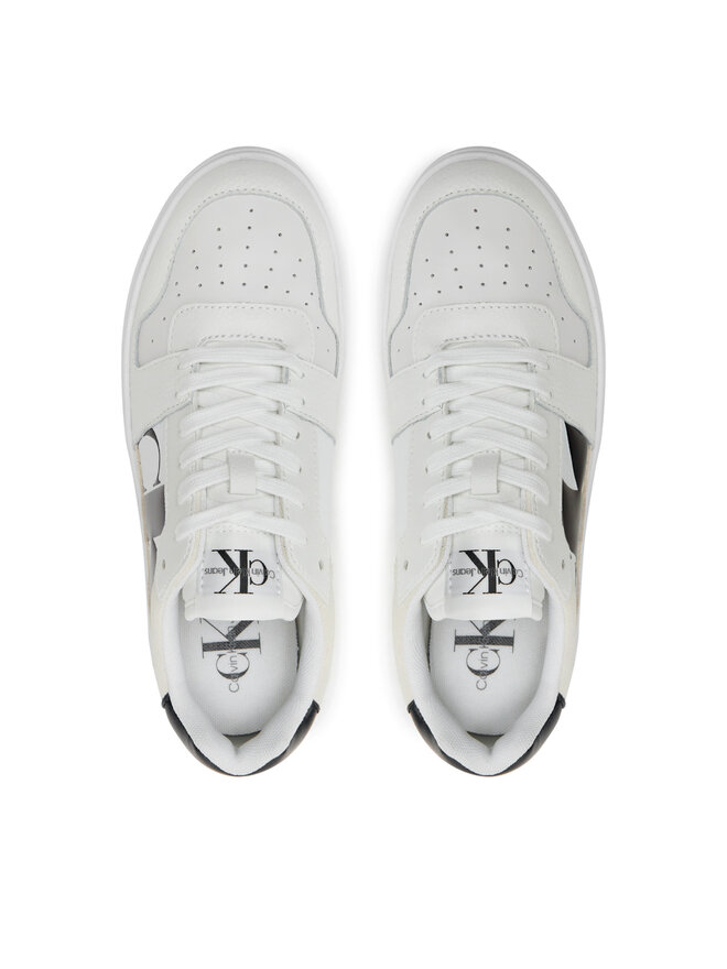 Calvin Klein Jeans Сникърси Calvin Klein Jeans Bold Platf Low Lace Mix Nbs Mtr YW0YW01482 Бял