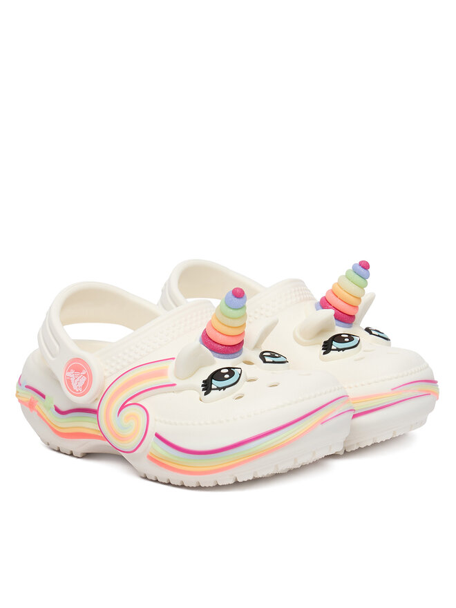 Crocs Шльопанці Crocs Toddler Crocs Iam Unicorn Lights Classic Clog 212508 Білий