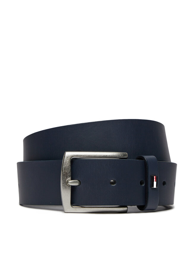 Tommy Hilfiger Pánský pásek Tommy Hilfiger Denton 3.5 Ext AM0AM12054 Tmavomodrá