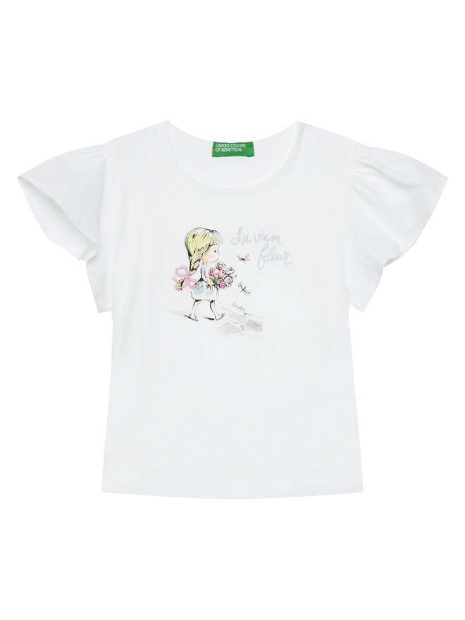 United Colors Of Benetton United Colors Of Benetton Camiseta 3I1XG10IU Blanco Regular Fit