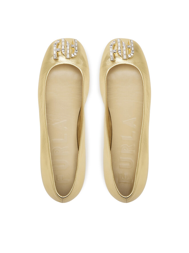 Furla Baleríny Furla Ballet Ballerina YJ02BAL 5R0000 2613S Zlatá